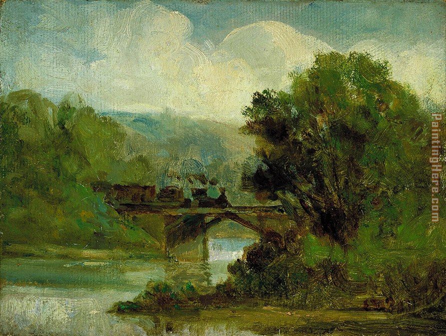 Train painting - Edward Mitchell Bannister Train art painting